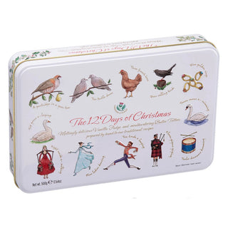 12 Days Of Christmas Vanilla Fudge Rectangle Tin