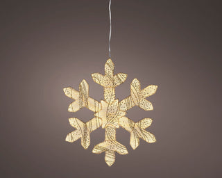 LED Fabric Snowflake Hanging Decoration 38cm