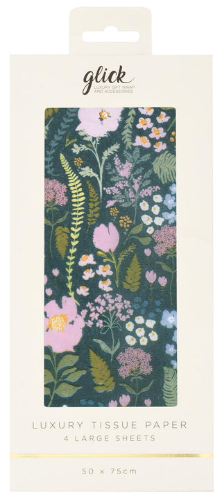 Flowering Flora Patterned Tissue Paper