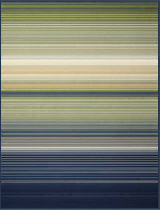 Cotton Rich Ombre Stripe Green Throw
