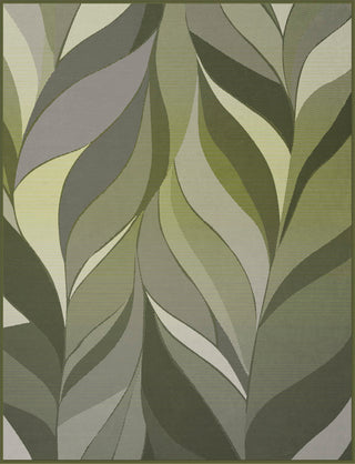 Cotton Rich Oversized Leaf Throw Green