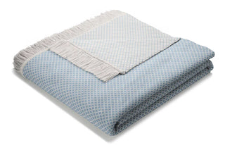 Textured Semi Plain Throw Blue