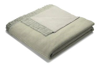 Textured Semi Plain Throw Green