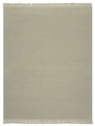 Textured Semi Plain Throw Green