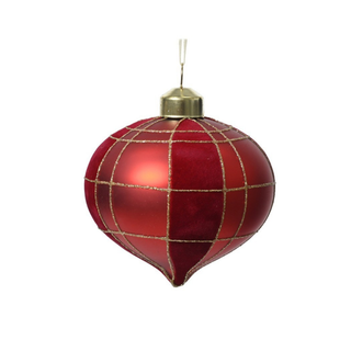 Matt Red Gold Check with Velvet Onion