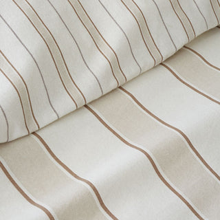Brushed Regal Stripe Single Duvet Set Natural