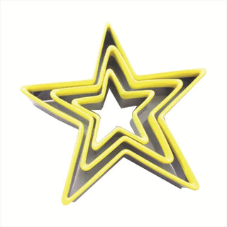 Christmas Star Cutters Yellow 3pcs