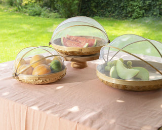 Woven Base Bamboo Food Cover Medium