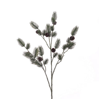 Frosted Pinecone Green Spray 86cm