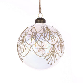 Glass Violetta Bauble 10cm