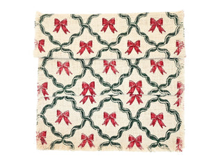 Trellis & Bow Table Runner Red