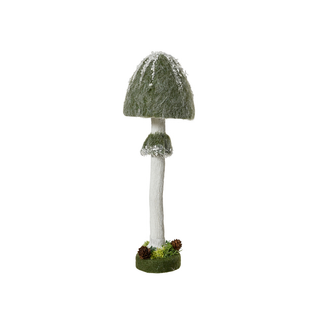 Green Velvet Mushroom Decoration Sml