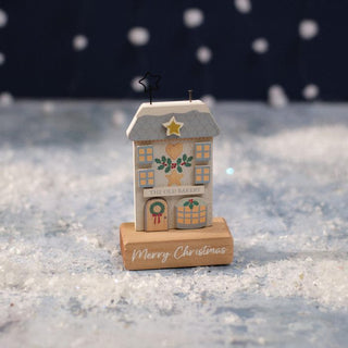 The Old Bakery Merry Christmas Wood Block