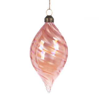 Glass Pink Veda Finial 12cm