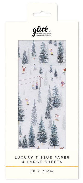 Christmas On The Piste Printed Tissue Paper