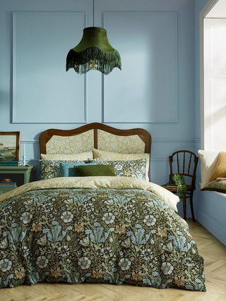 Compton Double Duvet Cover Set, Olive Green