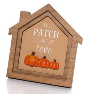 This Patch is Full Of Love Wood Framed House with Easel