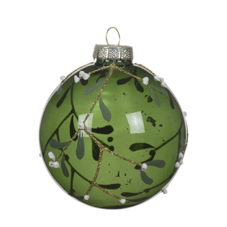 Green Transparent Mistletoe Stem Bauble