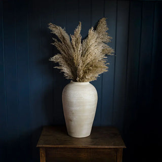 Langdale Large Terracotta Decorative Vase Off White