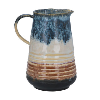 Blue Reactive Stoneware Floating Jug 16cm
