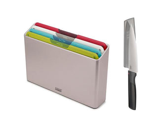 Folio™ Icon 4-piece Multicolour Chopping Board Set with Chef’s Knife