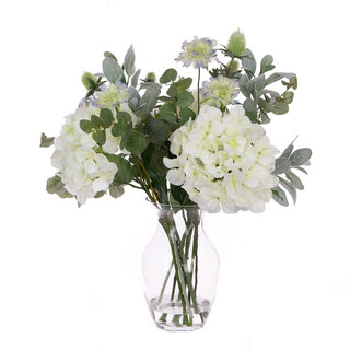 Elegant White Hydrangea Vase