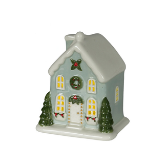 LED Blue Gingerbread House Light