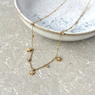 Tarnish Resistant Dainty Floral Necklace