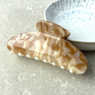 Brown Marble Claw Clip