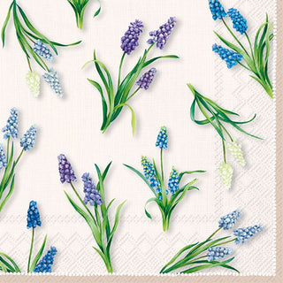 Spring Muscari Cream Napkins