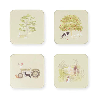 Farm Friends Coasters Set of 4