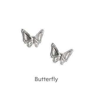 Butterfly Heart Sterling Silver Boxed Earring Card