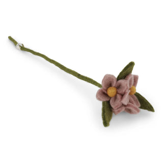 Felt Flowers on Branch Dusty Rose