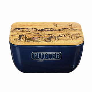 Mountains of Mourne Blue Butter Dish