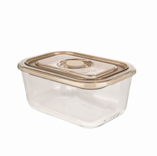 Glass Rectangular Container With Silicone Stopper 450ml Olive