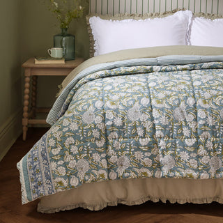 Annabelle Cotton Bedspread Blue 260cm