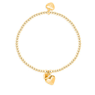 Especially For You Gold Puffed Mixed Heart Bracelet