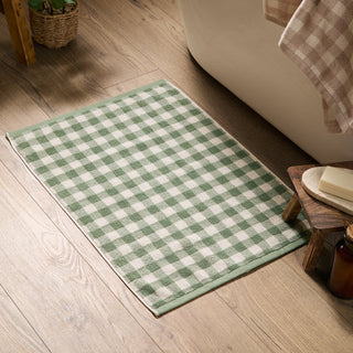 Barton Check Bath Mat Forest