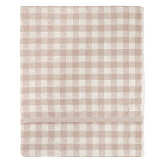 Barton Check XL Bath Sheet Towel Natural