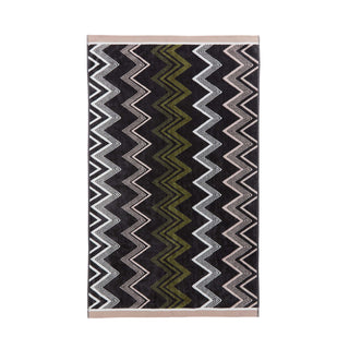 Claudia Bath Towel, Charcoal Green Pink