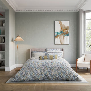 Rayanne Double Duvet Cover Set, Soft Teal & Green