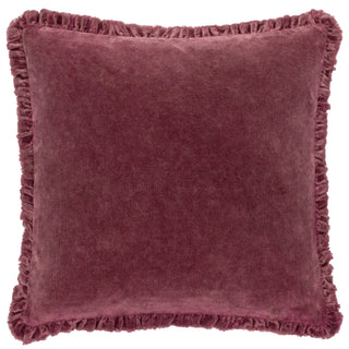 Bertie Velvet Cushion Burnt Red