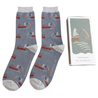 Men's Matchbox Socks Gone Fishing