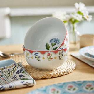 Boho Floral Porcelain Bowl