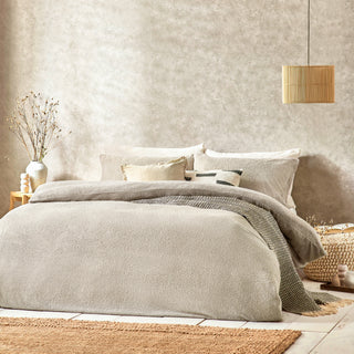 Boucle King Size Duvet Set Greige