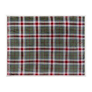 Braemar Check Sherpa Fleece Throw Berry/Pine