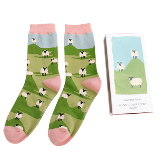Women's Matchbox Socks Highland Sheep