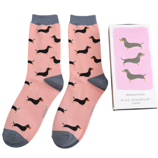 Women's Matchbox Socks Little Sausage Dogs
