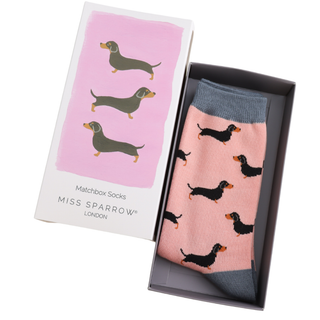 Women's Matchbox Socks Little Sausage Dogs