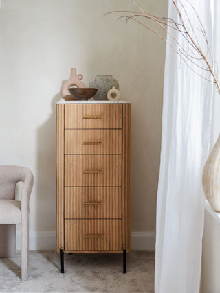 Reed Bedroom 5 Drawer Tall Chest